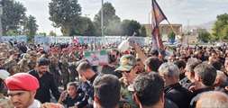 تشییع باشکوه پیکر مطهر شهید سرهنگ خلبان یونس حاج‌عزیزی در تویسرکان